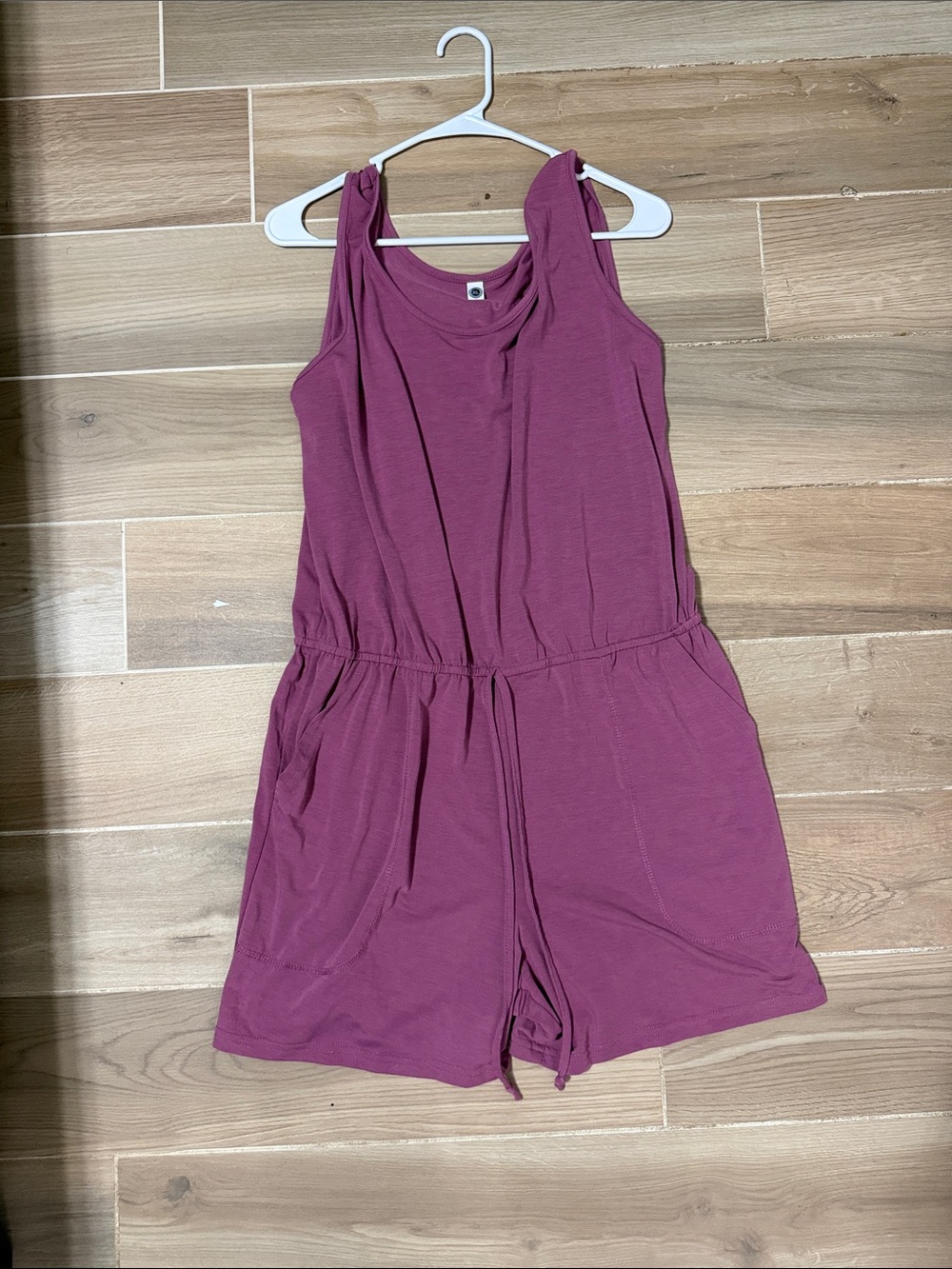 Sleeveless Mauve Tie-Waist Romper